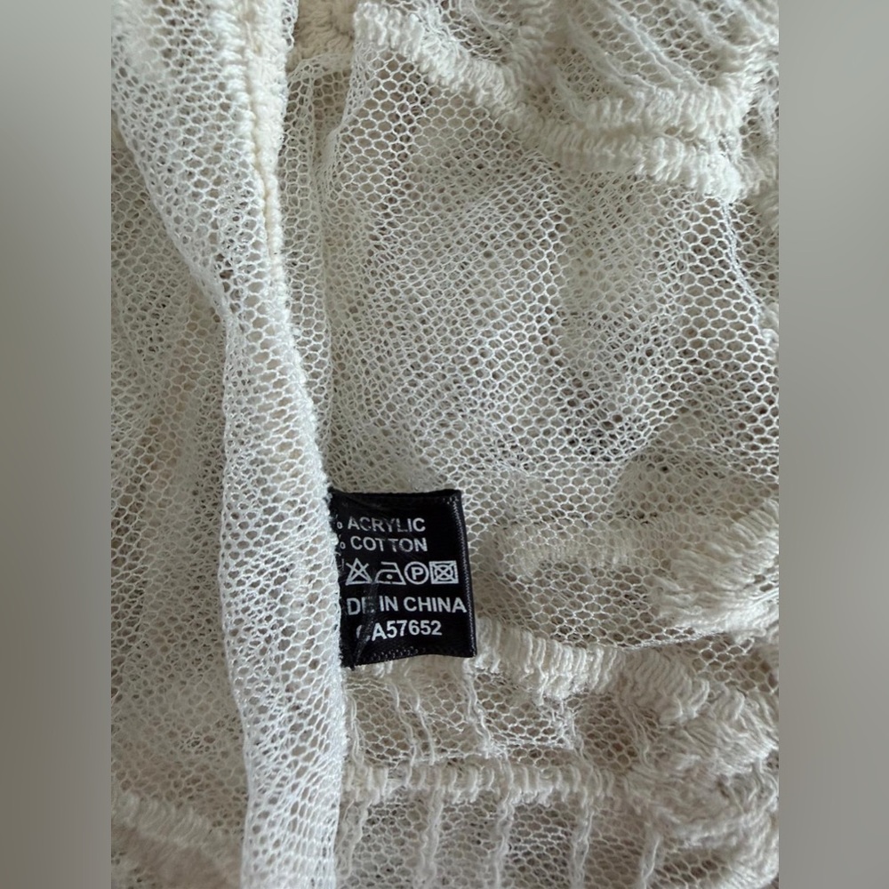 Sheer Ivory Lace Knit Cover-Up - Picture 3 of 3